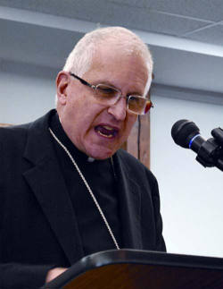 Bishop Martino wants Catholics of the Diocese of Scranton to know of his absolute disapproval of Misericordia Universitys hosting Mr. Boykin. By honoring this speaker through allowing his positions, so antithetical to Catholic Church teaching, to be broadcast on its campus, the University has rejected all four essential characteristics of a Catholic institution of higher learning. Bishop Martino wants Catholics of the Diocese of Scranton to know of his absolute disapproval of Misericordia Universitys hosting Mr. Boykin. By honoring this speaker through allowing his positions, so antithetical to Catholic Church teaching, to be broadcast on its campus, the University has rejected all four essential characteristics of a Catholic institution of higher learning.