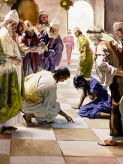 'Neither do I condemn you. Go, and sin no more.' 'Neither do I condemn you. Go, and sin no more.'