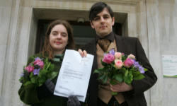 Tom Freeman and Katherine Doyle are part of a campaign led by 'The Equal Love campaign' and 'Project OutRage'. Tom Freeman and Katherine Doyle are part of a campaign led by 'The Equal Love campaign' and 'Project OutRage'.