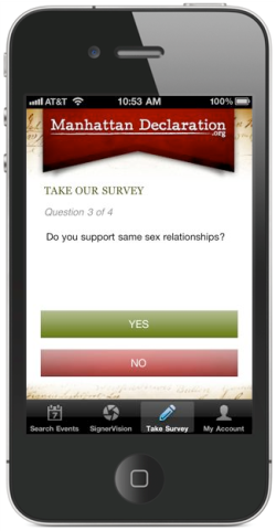Manhattan Declaration iPhone App which has been deleted by Apple Manhattan Declaration iPhone App which has been deleted by Apple