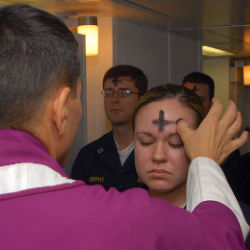 At Masses and services of worship on this day, ashes are imposed on the foreheads of the faithful (or on the tonsure spots, in the case of some clergy). At Masses and services of worship on this day, ashes are imposed on the foreheads of the faithful (or on the tonsure spots, in the case of some clergy).