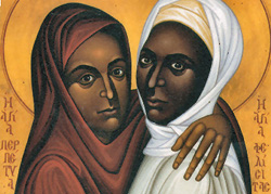 Empowered by the Holy Spirit, Perpetua and Felicity were given a share in actions proper only to God, and thus were enabled to freely offer their life for the love of the Son of God. Empowered by the Holy Spirit, Perpetua and Felicity were given a share in actions proper only to God, and thus were enabled to freely offer their life for the love of the Son of God.