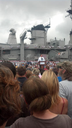 Mitt Romney in Norfolk, Virginia introducing Congressman Paul Ryan as his running mate Mitt Romney in Norfolk, Virginia introducing Congressman Paul Ryan as his running mate