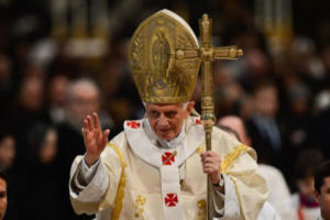 Pope Benedict XVI greets the faithful Pope Benedict XVI greets the faithful
