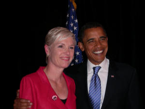 Cecille Richards, the President of Planned Parenthood and now President Barack Obama. Planned Parenthood was one of the Obama campaigns biggest supporters Cecille Richards, the President of Planned Parenthood and now President Barack Obama. Planned Parenthood was one of the Obama campaigns biggest supporters