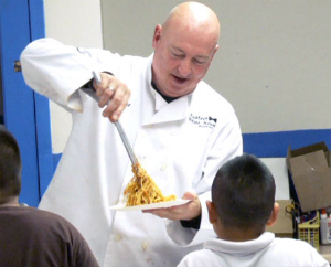 Serato has fed kids pasta every night since his mother asked him to. Serato has fed kids pasta every night since his mother asked him to.