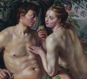 Adam and Eve deny their creatureliness in the Edenic Paradise, desiring to be as gods without God, and thus commit original sin. Adam and Eve deny their creatureliness in the Edenic Paradise, desiring to be as gods without God, and thus commit original sin.