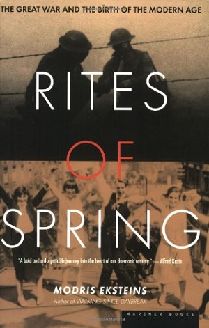 In his magnificent narrative of why European nations embraced the prospect of World War I - Rites of Spring: the Great War and the Birth of the Modern Age - the Canadian scholar Modris Eksteins writes about the chief consequence of the breakdown in a shared consensus on morality. In his magnificent narrative of why European nations embraced the prospect of World War I - Rites of Spring: the Great War and the Birth of the Modern Age - the Canadian scholar Modris Eksteins writes about the chief consequence of the breakdown in a shared consensus on morality.