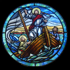 Jesus teaches from the boat of Saint Peter, the Catholic Church, and just as fish are drawn out of the water, are cleaned and prepared, die, and are eaten, so are we drawn out of the waters of baptism, cleansed, prepared, die to sin, and assimilated into the Body of Christ. Jesus teaches from the boat of Saint Peter, the Catholic Church, and just as fish are drawn out of the water, are cleaned and prepared, die, and are eaten, so are we drawn out of the waters of baptism, cleansed, prepared, die to sin, and assimilated into the Body of Christ.