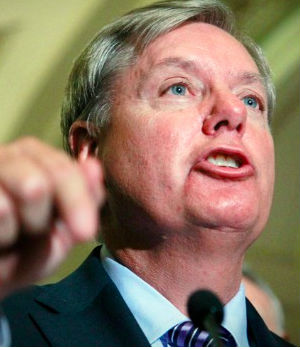'It's going to be impossible for them to flow prisoners out of Gitmo now without a huge backlash,' Senator Lindsey Graham said. 'There will be people on our side calling for his impeachment if he did that.' 'It's going to be impossible for them to flow prisoners out of Gitmo now without a huge backlash,' Senator Lindsey Graham said. 'There will be people on our side calling for his impeachment if he did that.'