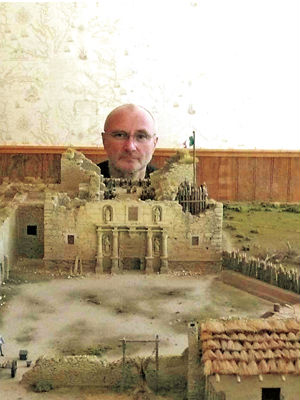 Phil Collins joked he had spent 'all the money I made from music' on his collection related to the battle where 1,500 Mexican troops laid siege to 200 Texans fighting for Texas independence. Phil Collins joked he had spent 'all the money I made from music' on his collection related to the battle where 1,500 Mexican troops laid siege to 200 Texans fighting for Texas independence.