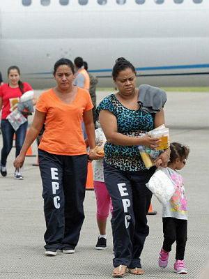 The U.S. has deported Honduran children as young as 1-1/2 years old this week. It was the first such flight since President Obama pledged to speed up the process of sending back illegal immigrant minors from Central America. The U.S. has deported Honduran children as young as 1-1/2 years old this week. It was the first such flight since President Obama pledged to speed up the process of sending back illegal immigrant minors from Central America.