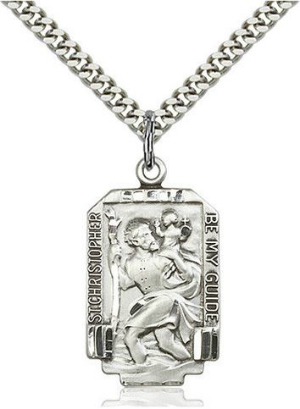 Quality, sparkling pendants of sterling silver, like this popular St. Christopher pendant, are available now from Catholic Shopping .com. Quality, sparkling pendants of sterling silver, like this popular St. Christopher pendant, are available now from Catholic Shopping .com.