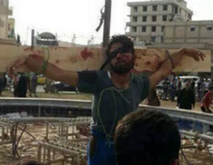 ISIS uses crucifixion as a public way of insulting those accused of disloyalty. ISIS uses crucifixion as a public way of insulting those accused of disloyalty.