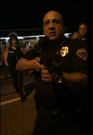 The unidentified officer will be found and it is unclear if he will face discipline for threatening to kill journalists. The unidentified officer will be found and it is unclear if he will face discipline for threatening to kill journalists.