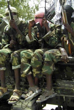 Boko Haram gunmen on a truck in Nigeria. Formerly limited to attacks in Northern Nigeria, the group has begun attacking neighboring countries recently. Boko Haram gunmen on a truck in Nigeria. Formerly limited to attacks in Northern Nigeria, the group has begun attacking neighboring countries recently.