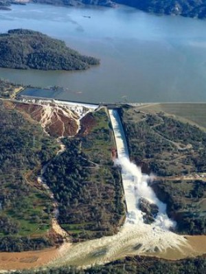 Butte County's 900-foot tall Oroville Dam spillway is broken. Butte County's 900-foot tall Oroville Dam spillway is broken.