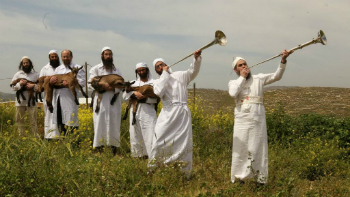 Kohanim preapre for the Passover sacrifice. Kohanim preapre for the Passover sacrifice.