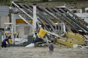 Winds have combined with floods to destroy the island. Recovery will take months to years. Winds have combined with floods to destroy the island. Recovery will take months to years.