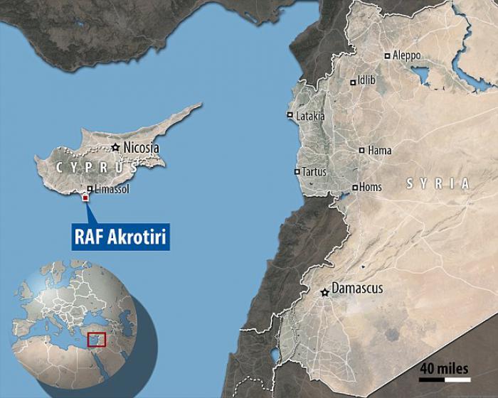 RAF Akrotiri, the site of the refugee landing. Was this actually a probing action by ISIS?