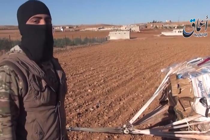 How did ISIS get an American airdrop of supplies? Officials in Iraq claim the US is supplying ISIS from the air. Note the English on some of the packaging. 