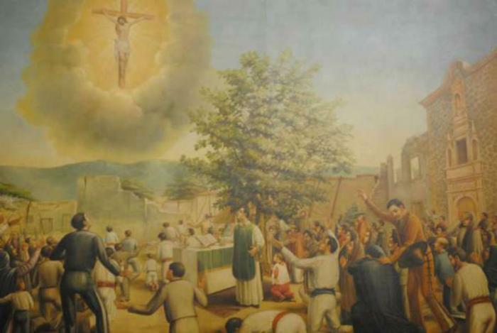 A painting of El SeñorDe La Misericordia De Ocotlán.