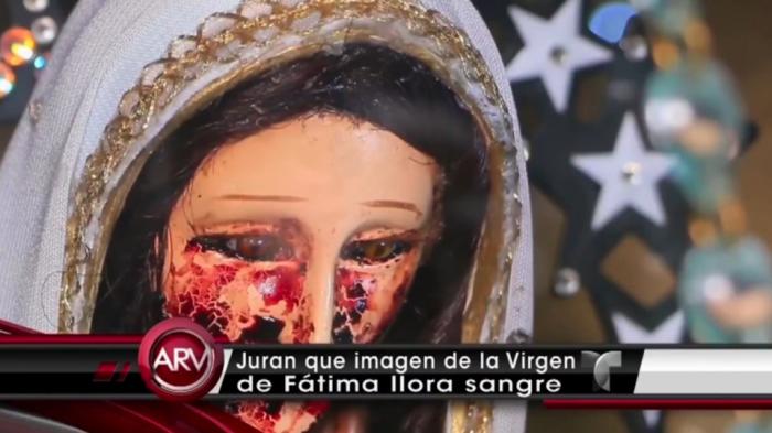 The shocking sight was filmed by a Mexican news crew at an undisclosed church. The shocking sight was filmed by a Mexican news crew at an undisclosed church.