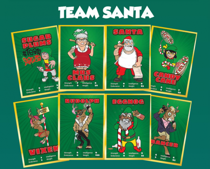 Team Santa cards. Team Santa cards.