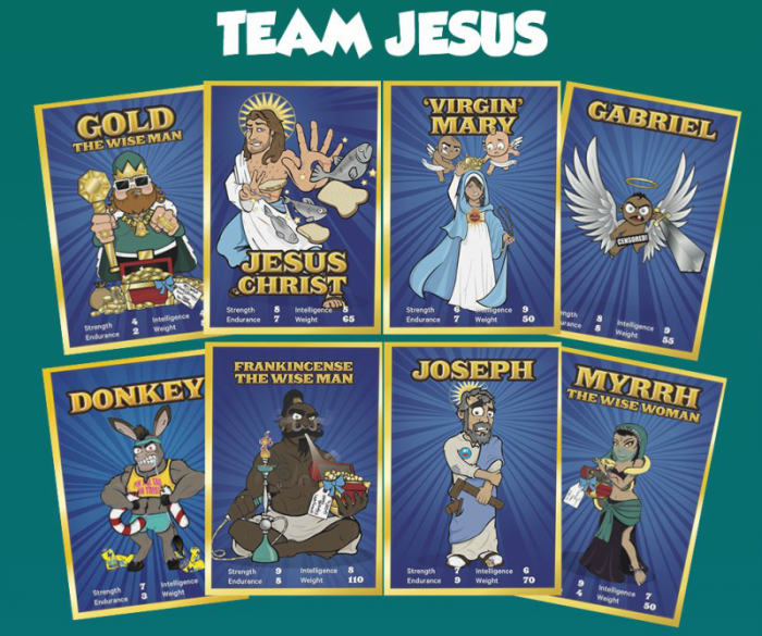 Team Jesus cards.