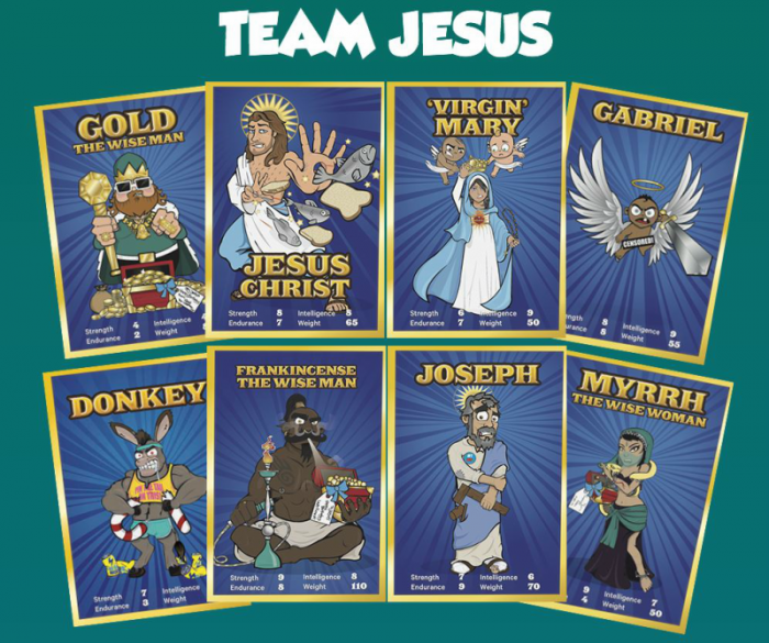 Team Jesus cards. Team Jesus cards.