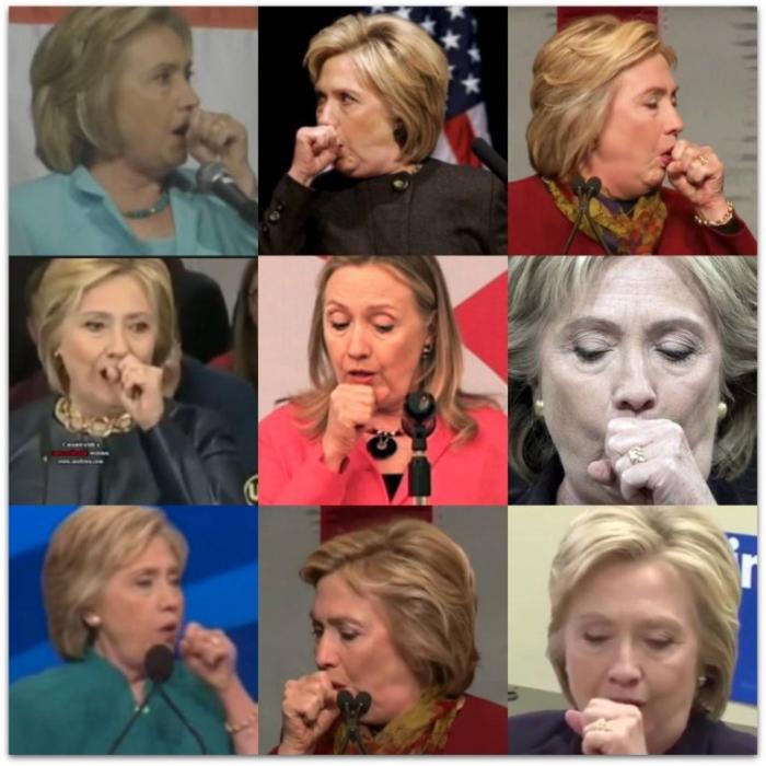 Clinton routinely has coughing fits which have never been explained. Clinton routinely has coughing fits which have never been explained.