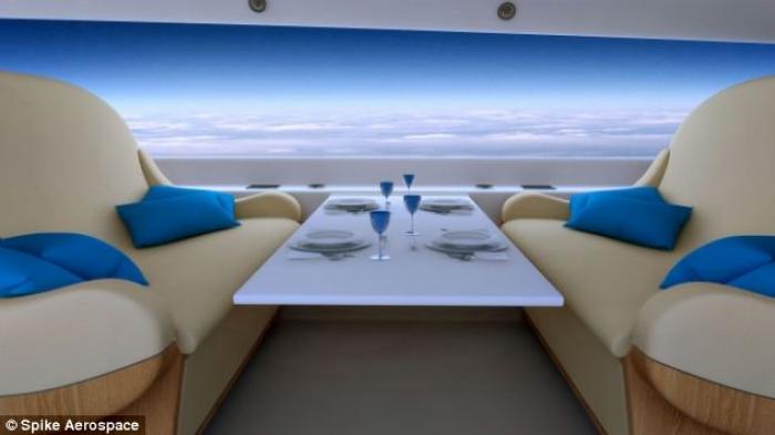 Cameras surrounding the entire aircraft will beam panoramic views to the cabin screens. Passengers w Cameras surrounding the entire aircraft will beam panoramic views to the cabin screens. Passengers w