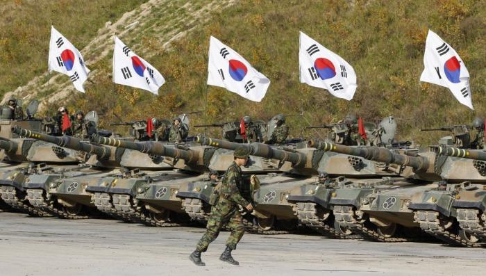 South Korea is arming itself for fear of a North Korean invasion. South Korea is arming itself for fear of a North Korean invasion.