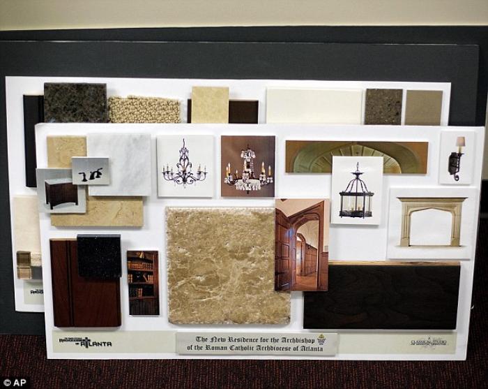 Interior decorating samples for the residence of Atlanta Archbishop Wilton Gregory is seen inside a Interior decorating samples for the residence of Atlanta Archbishop Wilton Gregory is seen inside a
