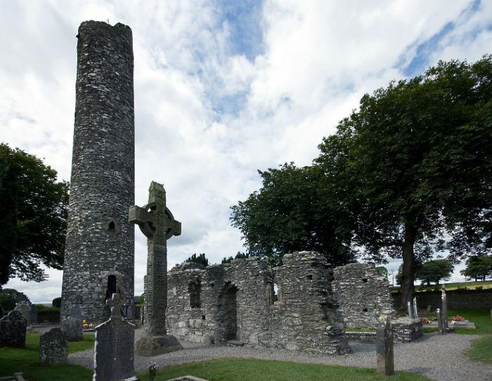 The ruins of Monasterboice are the remains of an early, fifth century Christian settlement. The ruins of Monasterboice are the remains of an early, fifth century Christian settlement.