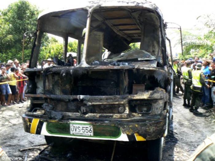 The children were travelling back from Sunday school when the blaze happened. The bus driver had no The children were travelling back from Sunday school when the blaze happened. The bus driver had no