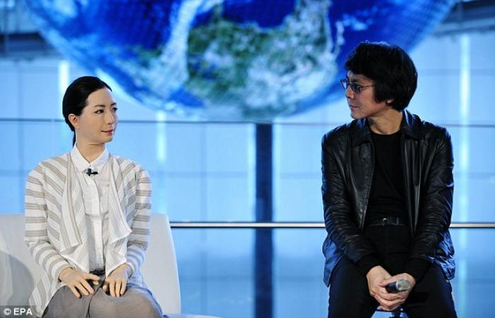 The robots, which have silicone skin and artificial muscles, will be on display starting Wednesday, The robots, which have silicone skin and artificial muscles, will be on display starting Wednesday,