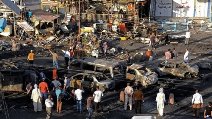IS is also thought to be behind a string of car bombs in Baghdad on Wednesday. IS is also thought to be behind a string of car bombs in Baghdad on Wednesday.