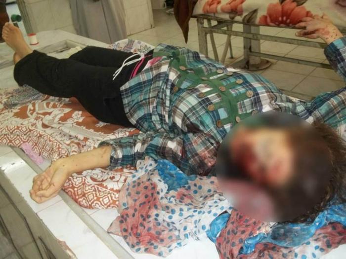 A woman killed by Islamic militants. Christians are under a sentence of death in ISIS-controlled par