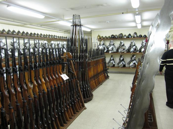This is an image of the semi-secret arsenal of weapons available to the Swiss Papal Guard. 