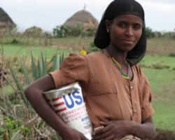 Shipments of sorghum, wheat, pulses, corn soy blend and vegetable oil donated by the United States, scheduled to begin arriving in late October, will help families survive this critical food shortage. Image of Shipments of sorghum, wheat, pulses, corn soy blend and vegetable oil donated by the United States, scheduled to begin arriving in late October, will help families survive this critical food shortage.