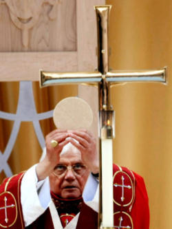 The Holy Father will preside at two liturgies on Holy Thursday, April 9. At 9:30 a.m. he will celebrate the Chrism Mass in St. Peter's Basilica, and at 5:30 p.m. he will celebrate the Mass of the Lord's Supper. This liturgy will mark the Easter Triduum of the Lord's Passion and Resurrection. Image of The Holy Father will preside at two liturgies on Holy Thursday, April 9. At 9:30 a.m. he will celebrate the Chrism Mass in St. Peter's Basilica, and at 5:30 p.m. he will celebrate the Mass of the Lord's Supper. This liturgy will mark the Easter Triduum of the Lord's Passion and Resurrection.
