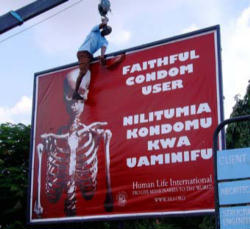I would say that this problem of AIDS cannot be overcome with advertising slogans. If the soul is lacking, if Africans do not help one another, the scourge cannot be resolved by distributing condoms; quite the contrary, we risk worsening the problem. Image of I would say that this problem of AIDS cannot be overcome with advertising slogans. If the soul is lacking, if Africans do not help one another, the scourge cannot be resolved by distributing condoms; quite the contrary, we risk worsening the problem.