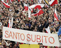 The question we should ask isn't 'When will John Paul be beatified?' But rather, 'When will we follow his example to build a true culture of life and civilization of love?' Image of The question we should ask isn't 'When will John Paul be beatified?' But rather, 'When will we follow his example to build a true culture of life and civilization of love?'