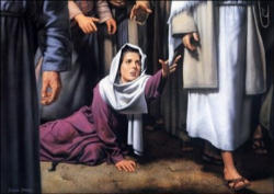 Yes, He healed her body and stopped her bleeding, but now He was determined to restore her. He would not allow her to slink away unnoticed, and continue in her shame. Image of Yes, He healed her body and stopped her bleeding, but now He was determined to restore her. He would not allow her to slink away unnoticed, and continue in her shame.