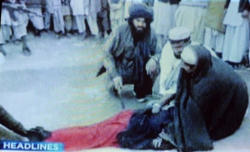 Muslim Khan had said that the actual punishment for the girl was stoning to death when in reality she was ‘only’ flogged. Image of Muslim Khan had said that the actual punishment for the girl was stoning to death when in reality she was ‘only’ flogged.