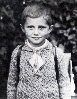Pope Benedict as a child.Joseph Aloysius Ratzinger, the name with which Benedict XVI was baptised, was born on 16 April 1927 in Marktl am Inn, Germany. Image of Pope Benedict as a child.Joseph Aloysius Ratzinger, the name with which Benedict XVI was baptised, was born on 16 April 1927 in Marktl am Inn, Germany.