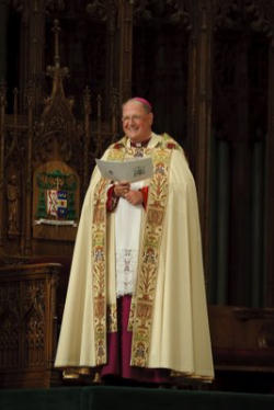 At the end of his homily, he referred to the Easter visitation of the Lord with the travelers on the road to Emmaus and invited those present to join him on a similar journey with Jesus there in New York. Image of At the end of his homily, he referred to the Easter visitation of the Lord with the travelers on the road to Emmaus and invited those present to join him on a similar journey with Jesus there in New York.