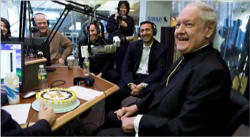 (Pictured: Cardinal Egan hosting his final program)
A Conversation with the Archbishop can be heard on Thursdays at 1 pm ET with replays every Saturday at 6 am and 1 pm ET and Sundays 9 am, 6 pm and midnight ET. The program is carried on Sirius XM’s The Catholic Channel, located at Sirius channel 159 and XM channel 117. Image of (Pictured: Cardinal Egan hosting his final program)
A Conversation with the Archbishop can be heard on Thursdays at 1 pm ET with replays every Saturday at 6 am and 1 pm ET and Sundays 9 am, 6 pm and midnight ET. The program is carried on Sirius XM’s The Catholic Channel, located at Sirius channel 159 and XM channel 117.