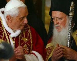 With full awareness, therefore, at the beginning of his ministry in the Church of Rome which Peter bathed in his blood, Peter's current Successor takes on as his primary task the duty to work tirelessly to rebuild the full and visible unity of all Christ's followers. This is his ambition, his impelling duty. Image of With full awareness, therefore, at the beginning of his ministry in the Church of Rome which Peter bathed in his blood, Peter's current Successor takes on as his primary task the duty to work tirelessly to rebuild the full and visible unity of all Christ's followers. This is his ambition, his impelling duty.